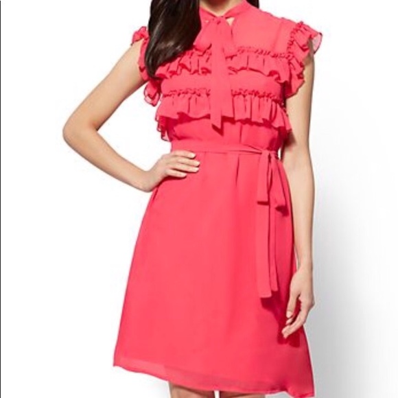 New York & Company Dresses & Skirts - NWT New York & Company Ruffled Belted Shift Dress